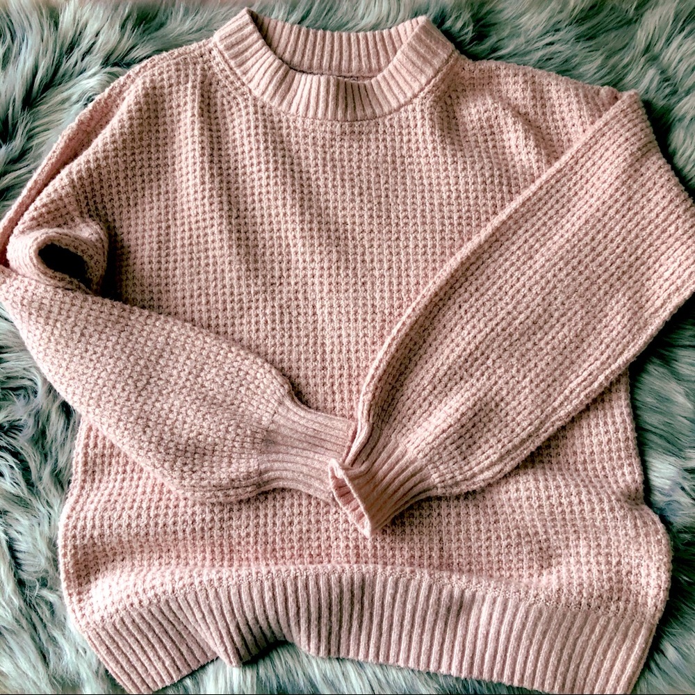 American eagle blush pink oversized sweater